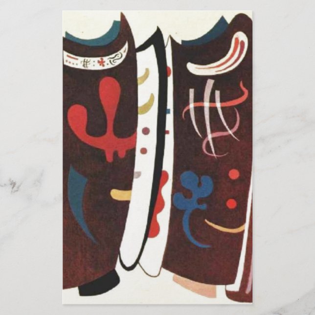 Papeterie Kandinsky Brown avec Supplément Abstrait (Devant)