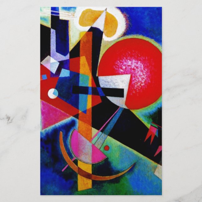 Papeterie Kandinsky en bleu peinture abstraite (Devant)