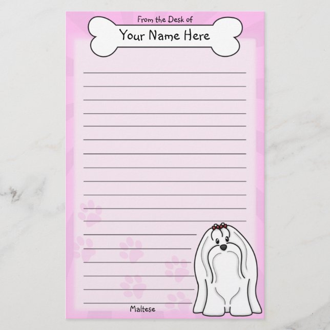 Papeterie Kawaii Maltese (Devant)