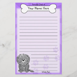 Papeterie Kawaii White Puli Stationery