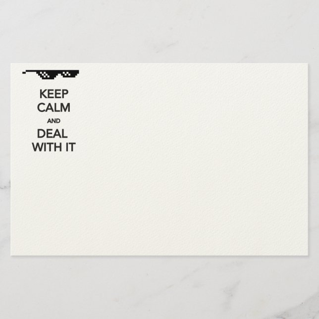 Papeterie KEEP CALM and Deal with It (Devant)