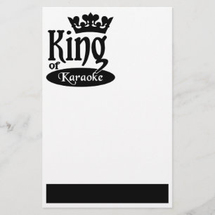 Papeterie King of Karaoke stationnaire, personnaliser
