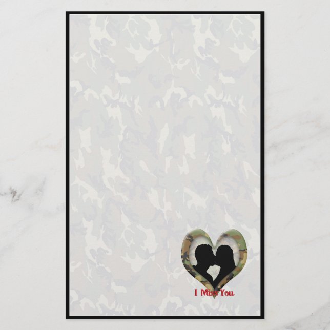 Papeterie Kisser Couple Silhouette "Je Vous Manque" (Devant)