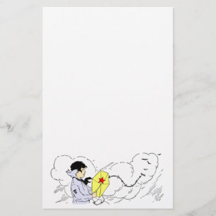 Papeterie Kite Flying on a Windy Day Stationery