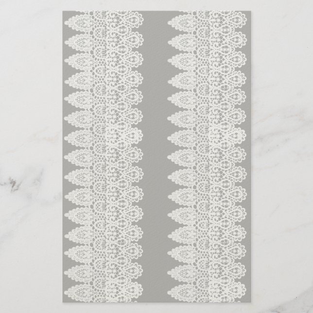 Papeterie La dentelle blanche forme une bordure délicate con (Devant)