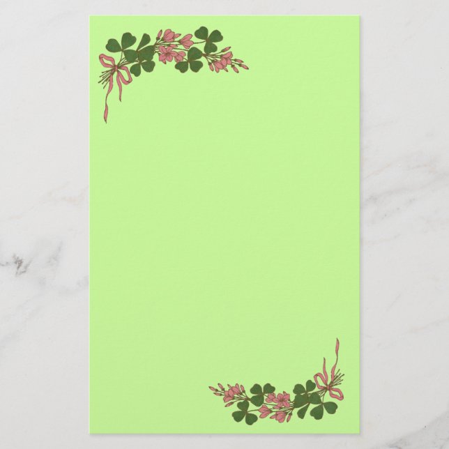 Papeterie LA FÊTE DE LA SAINT-PATRICK /Trèfles (Devant)