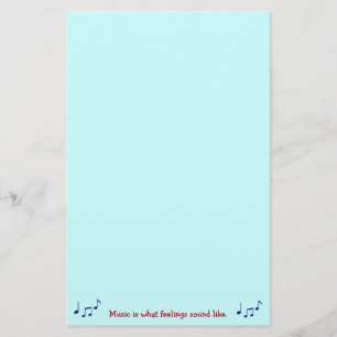 Papeterie La musique est ce qui ressemblent les sentiments