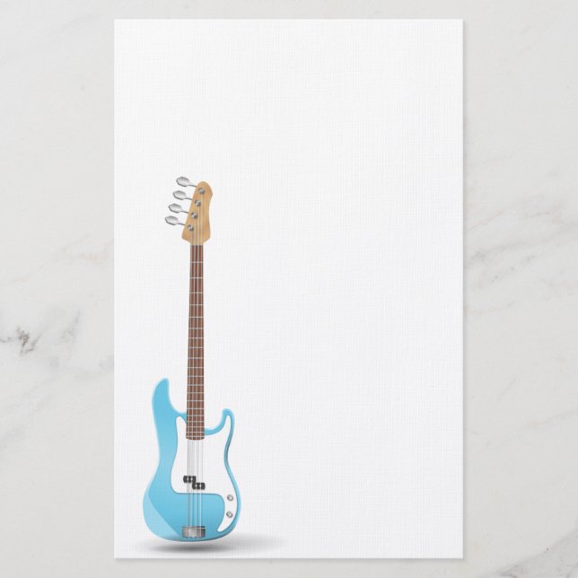 Papeterie La musique note le destin bleu de motif de zigzags (Devant)