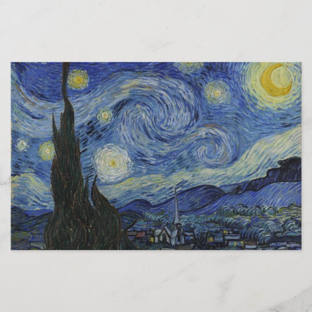 Papeterie La nuit étoilée Vincent van Gogh 1889 (Devant)