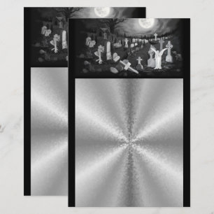 Papeterie La nuit sur le cimetière - Angel avec Diable