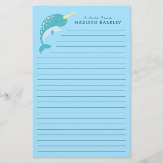 Papeterie La petite baleine de Narwhal Kid