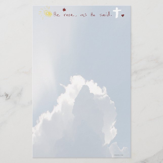 Papeterie La résurrection de Pâques qu'il est Jésus levé a (Devant)