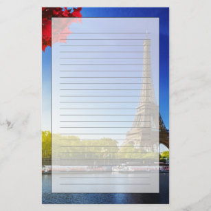 Papeterie La Seine à Paris avec Tour Eiffel dans le temps