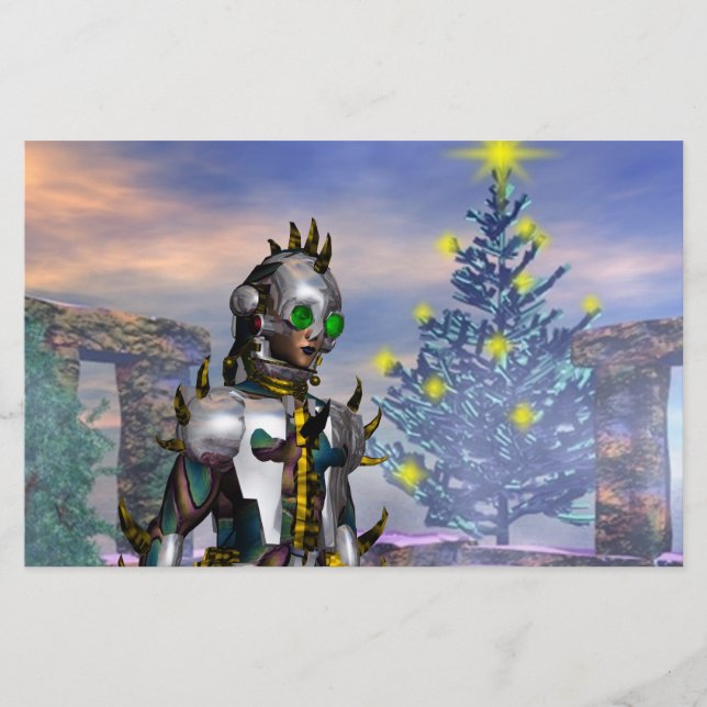 PAPETERIE LA VEILLE D'UN CYBORG DU NOUVEL AN (Devant)