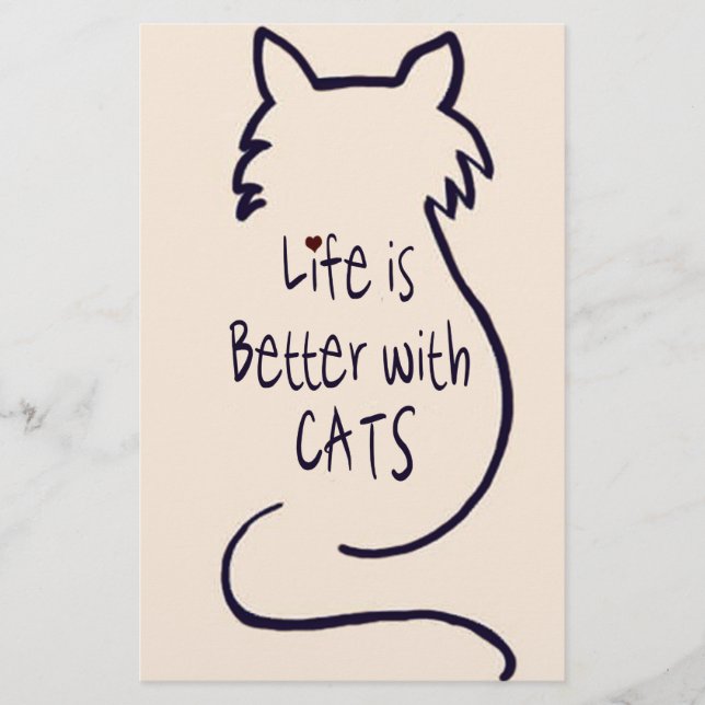 Papeterie La vie est meilleure avec les chats (Devant)