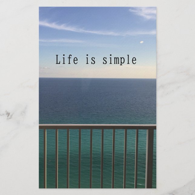 Papeterie La vie est simple (Devant)
