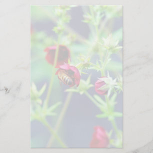 Papeterie L'abeille à la fleur rouge
