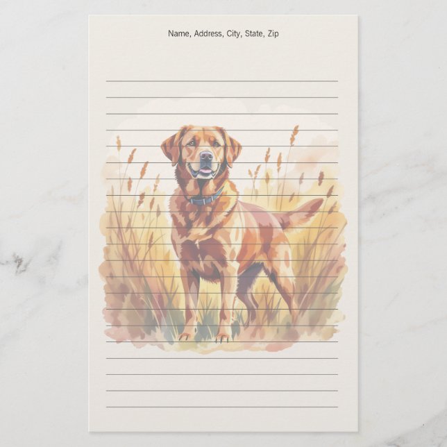 Papeterie Labrador Retriever Chien Rouge Renard (Devant)