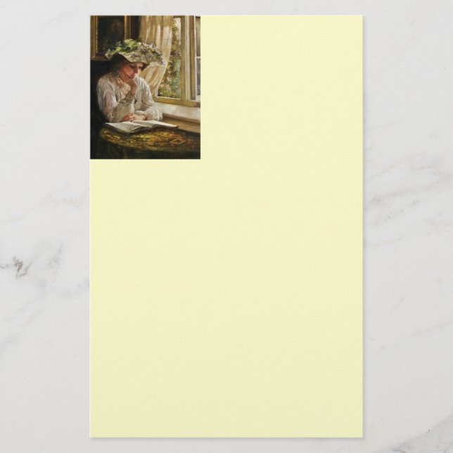 Papeterie Lady Reading par Window (Devant)