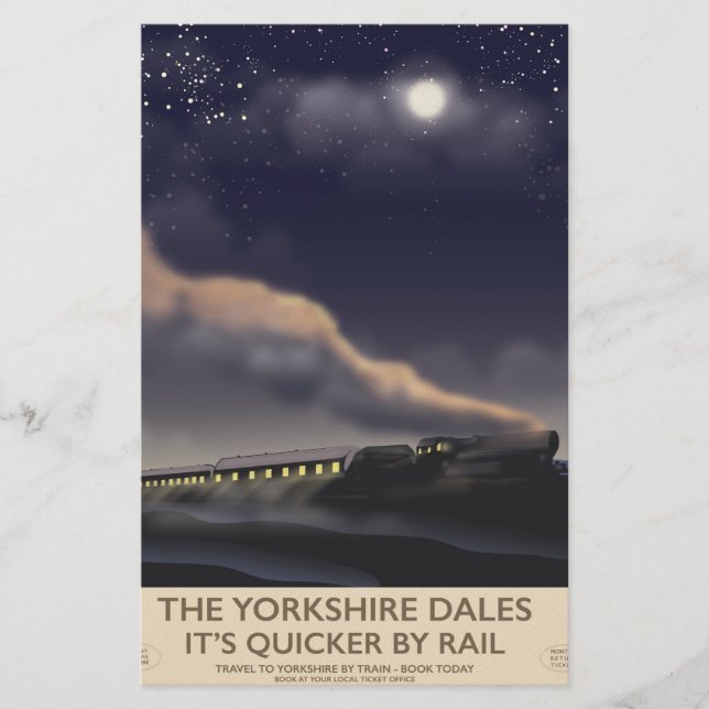 Papeterie L'affiche de la Yorkshire Dales Railway (Devant)