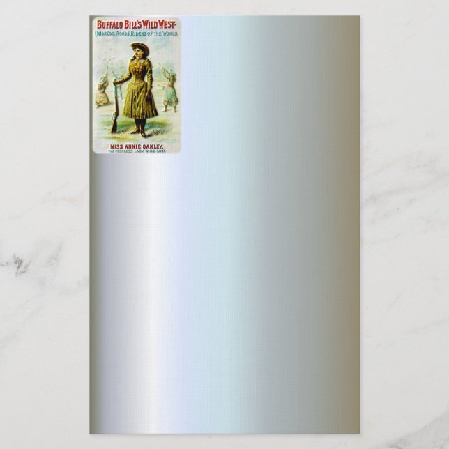 Papeterie L'affiche Wild West de Buffalo Bill Annie Oakley (Devant)