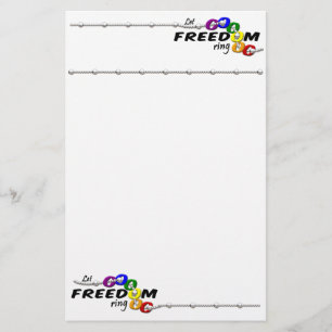 Papeterie Laissez Freedom Ring stationnaire, personnaliser
