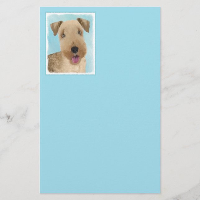 Papeterie Lakeland Terrier Peinture - Cute Original Chien Ar (Devant)