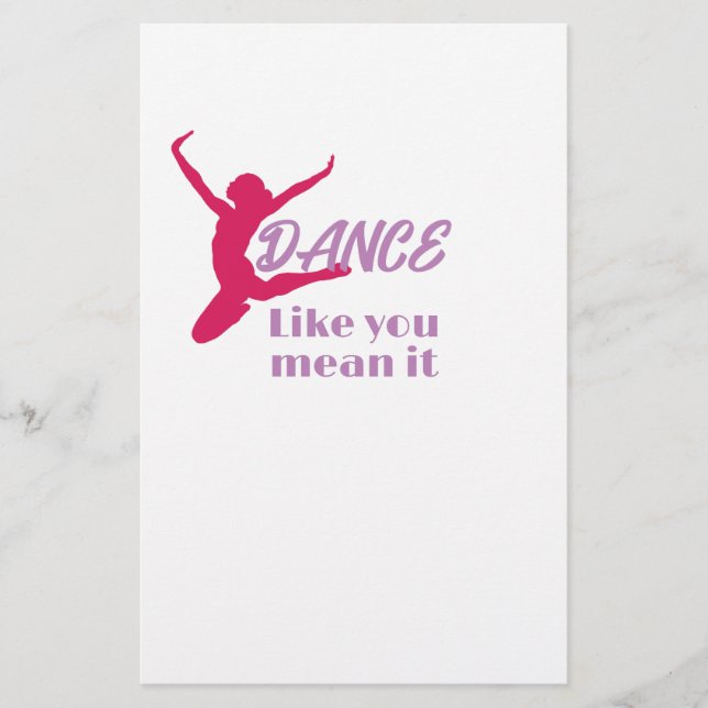 Papeterie L'Amour À Danse Danser Comme Vous Le Voulez Dire F (Devant)