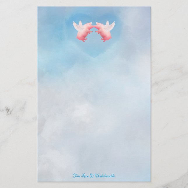 Papeterie L'amour incroyable des cochons volants (Devant)