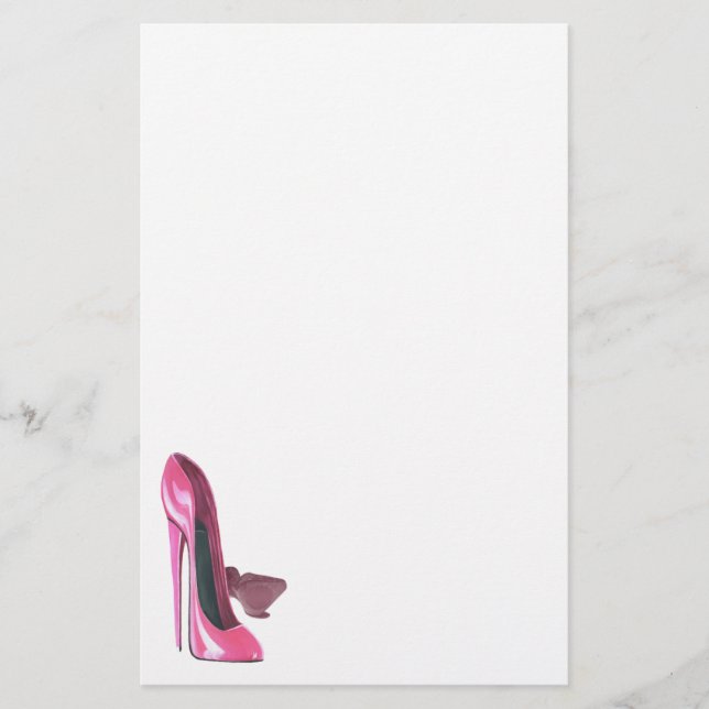 Papeterie L'art de la chaussure de Stiletto rose (Devant)