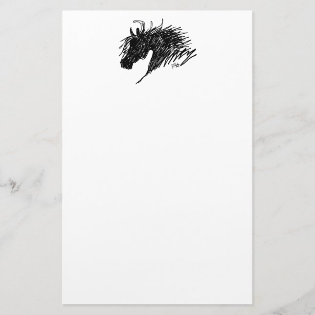 Papeterie L'art de la tête de cheval Abstraite (Devant)