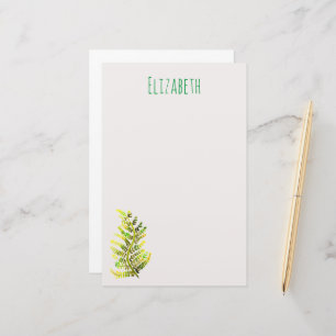 Papeterie L'art plante de la feuille de fougère verte