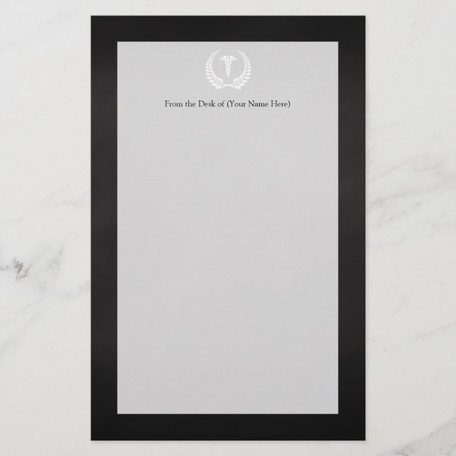 Papeterie Laurier Médicale de caducée (Devant)