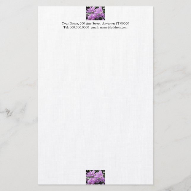 Papeterie Lavender Flowers Stationery (Devant)