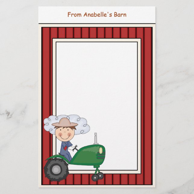 Papeterie Le cadre de grange de tracteur d'équitation de (Devant)