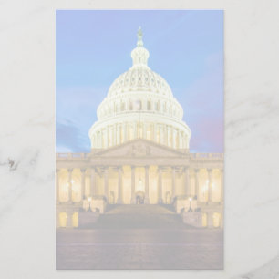 Papeterie Le capitol des Etats-Unis à l'heure bleue