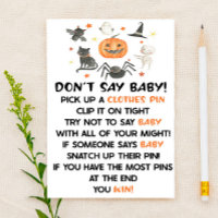 Le Citrouille d'Halloween ne dit pas Baby shower j