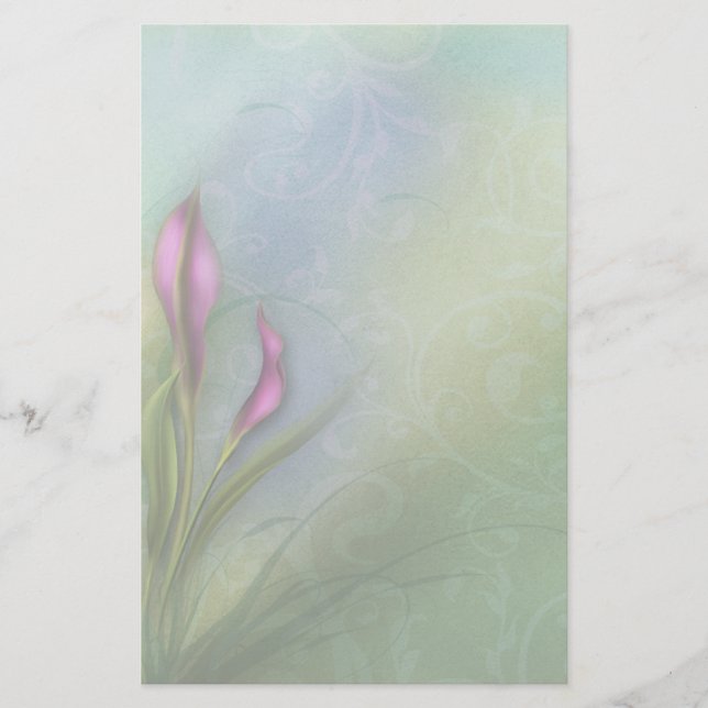 Papeterie Le coeur d'une femme - zantedeschia (Devant)