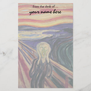 Papeterie Le cri d'Edvard Munch, l'expressionnisme Vintage