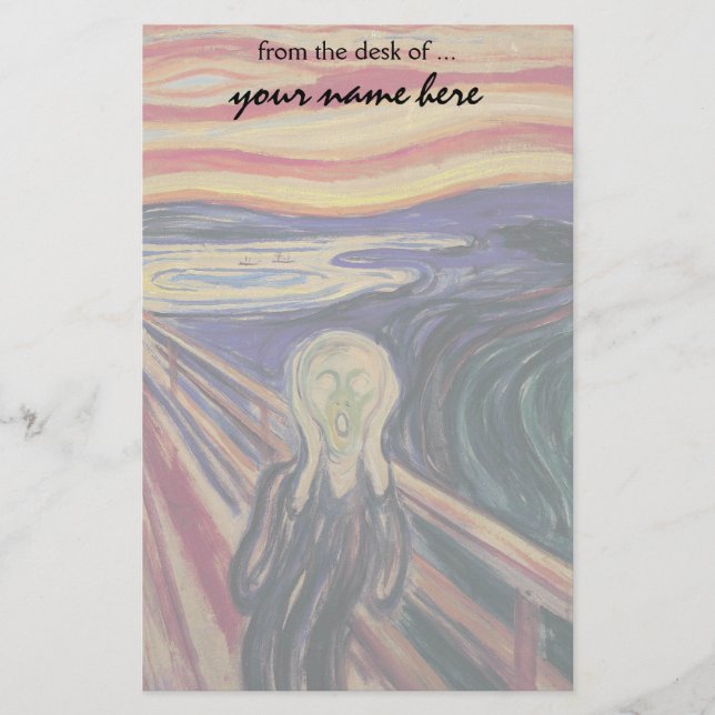 Papeterie Le cri d'Edvard Munch, l'expressionnisme Vintage (Devant)