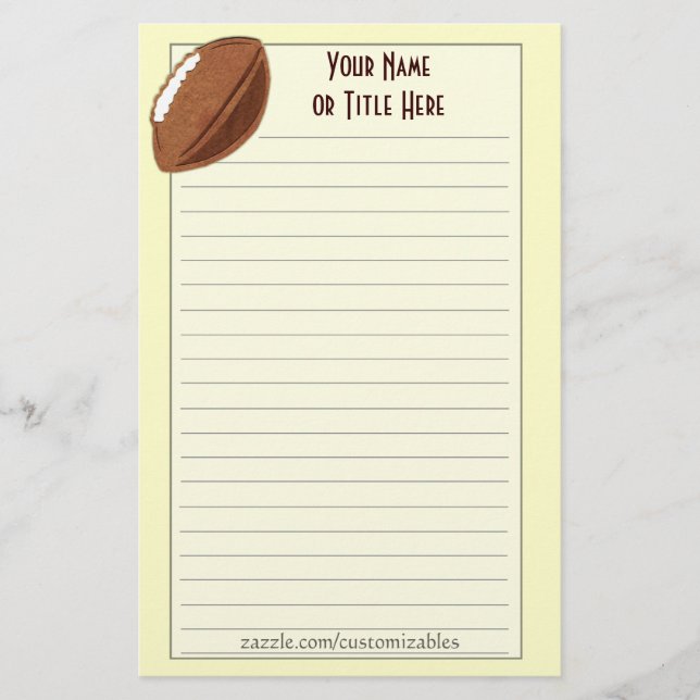 Papeterie Le football stationnaire (Devant)