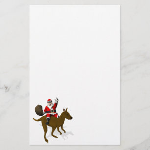 Papeterie Le Père Noël En Route Sur Kangaroo