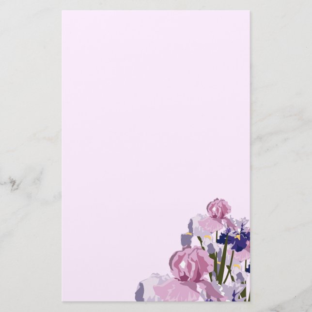 Papeterie Le ressort frais de coupe irise floral (Devant)