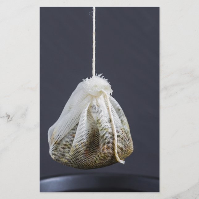 Papeterie Le sachet de thé est suspendu dans une tasse (Devant)