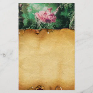 Papeterie LE SWING, Parchemin Brown, fuchsia rose verte