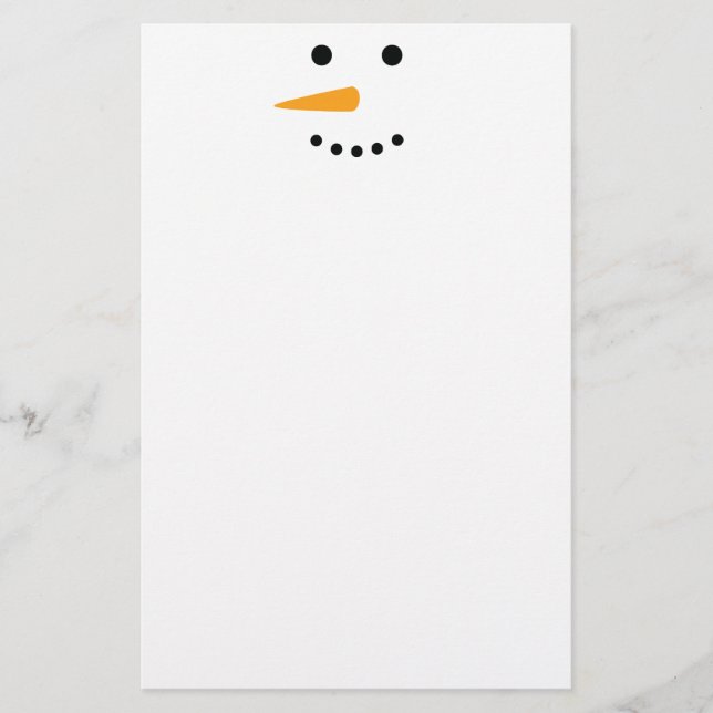Papeterie Le visage de Snowman (Devant)