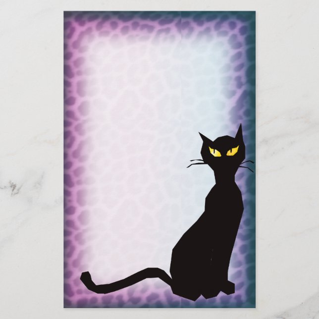 Papeterie léopard de chat noir (Devant)
