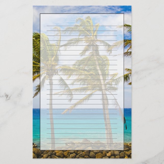 Papeterie Les cocotiers (Cocos nucifera) se balancent dans (Devant)