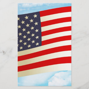 Papeterie Les étoiles du drapeau américain frappent les trou
