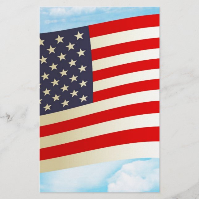 Papeterie Les étoiles du drapeau américain frappent les trou (Devant)
